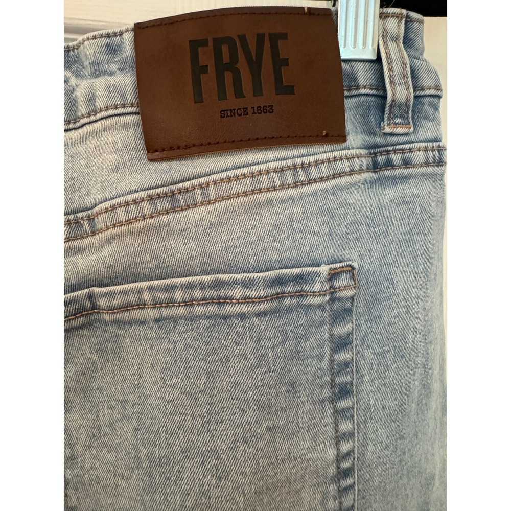 Frye Womens Light Wash High Waisted Straight Leg Denim Jeans Size 12/31
